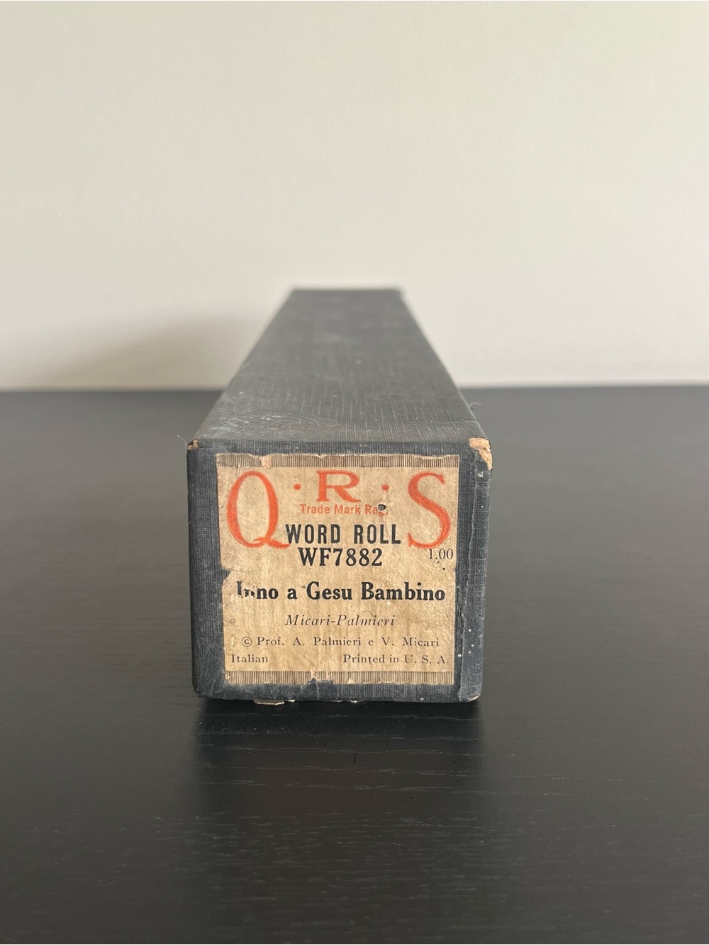 QRS Piano Player Word Roll Inno a Gesu Bambino WF7882 Antique